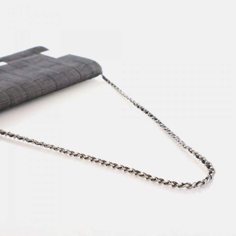 Pre Owned Chanel Chocolate Bar Vintage Denim Flap Bag