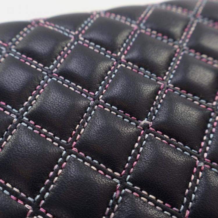 Pre Owned Chanel Navy Blue Lambskin Wallet On Chain 
