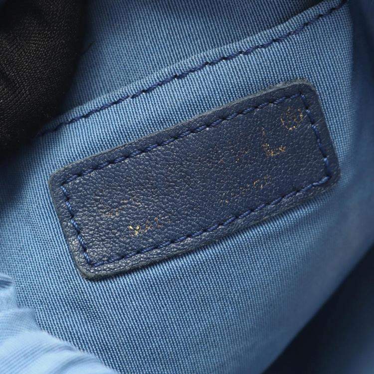 Pre Owned Chanel Small Blue Denim Bucket Crossbody Bag