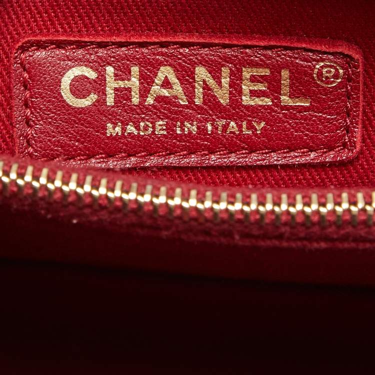 Pre Owned Chanel Black Chevron Leather Small Coco Top Handle Bag