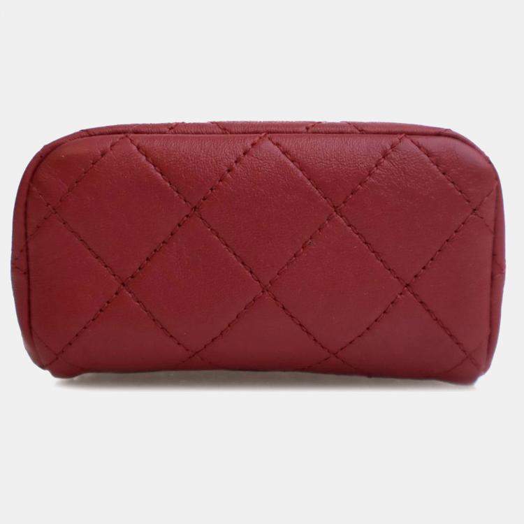 Pre Owned Chanel Red Micro Quilted Lambskin My Crush Bag