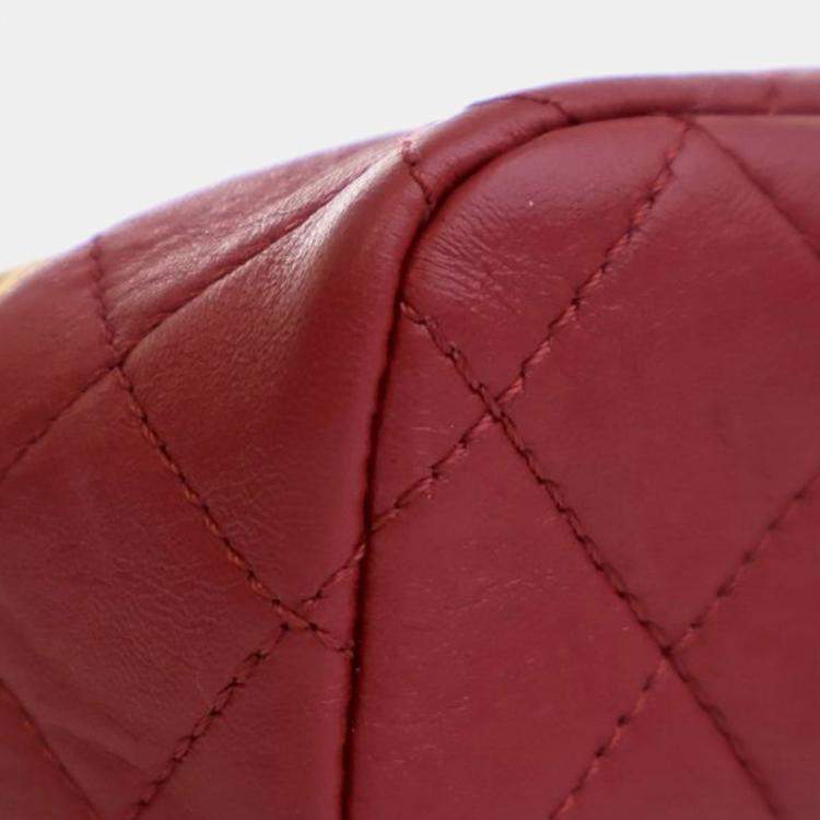 Pre Owned Chanel Red Micro Quilted Lambskin My Crush Bag