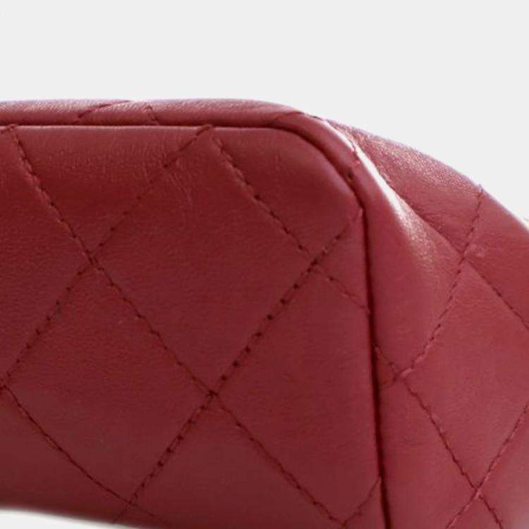Pre Owned Chanel Red Micro Quilted Lambskin My Crush Bag