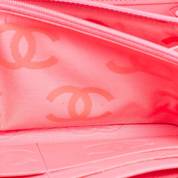 Pre Owned Chanel Black Quilted Leather CC Cambon Ligne Zip Around Organizer Wallet