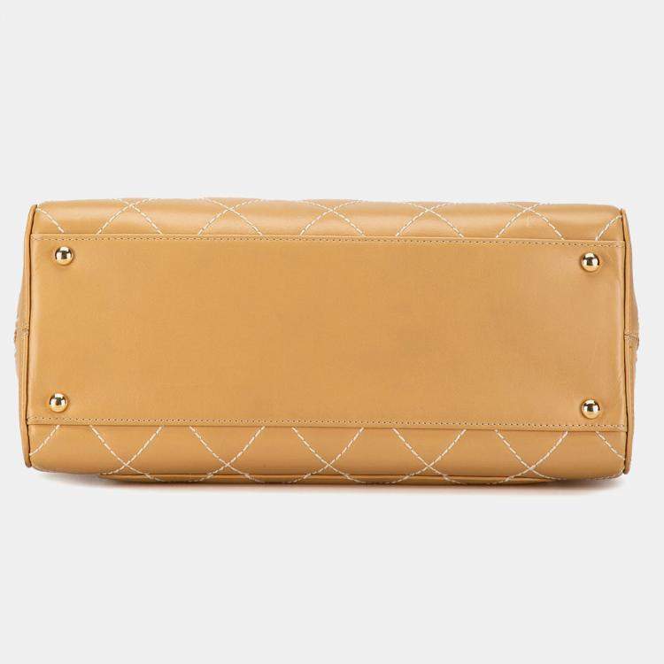 Pre Owned Chanel Brown CC Wild Stitch Handbag