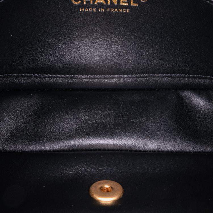 مملوكة مسبقًا Chanel Black Small Tweed Pearl Cosmos Flap Bag