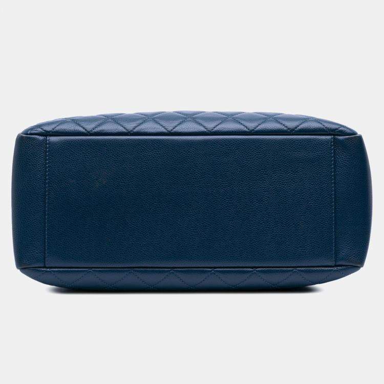 Pre Owned Chanel Blue Caviar Grand Shopping Tote