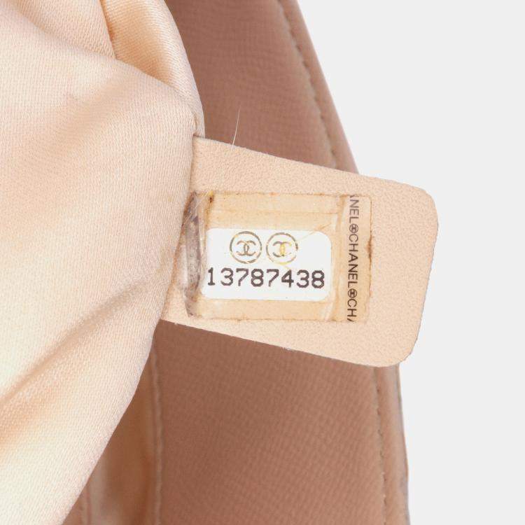 Pre Owned Chanel Beige Caviar Grand Shopping Tote
