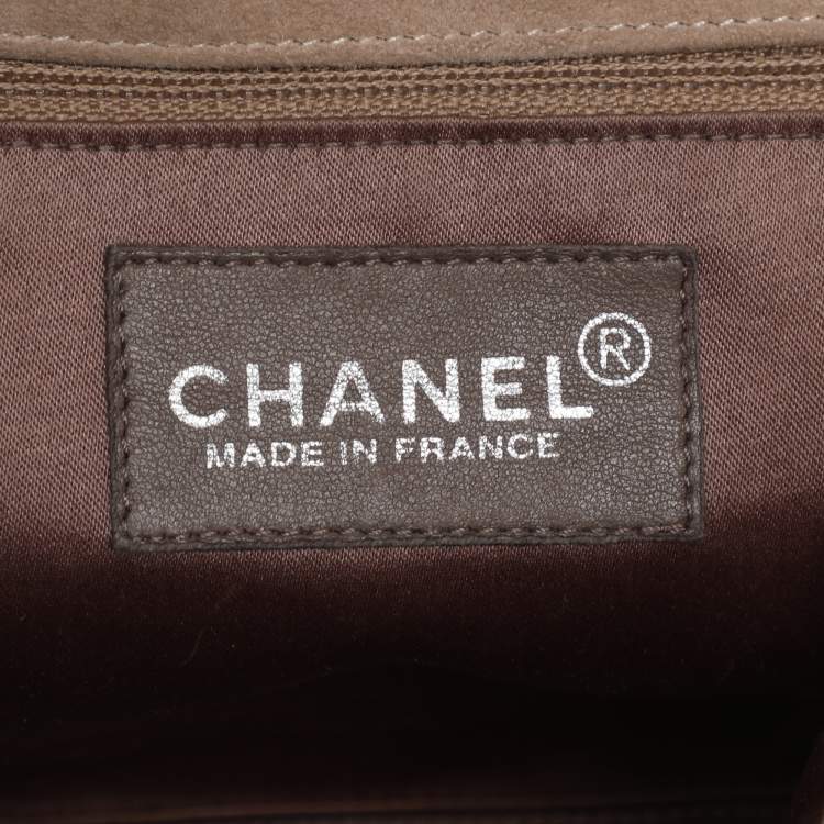 Pre Owned Chanel Beige Suede Patchwork 2.55 Reissue Flap Bag