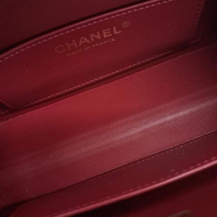 Pre Owned Chanel Black Leather Small Box Bag