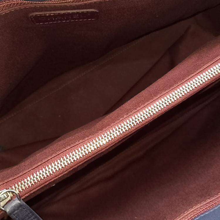 Pre Owned Chanel Blue Leather Chain Shoulder Bag