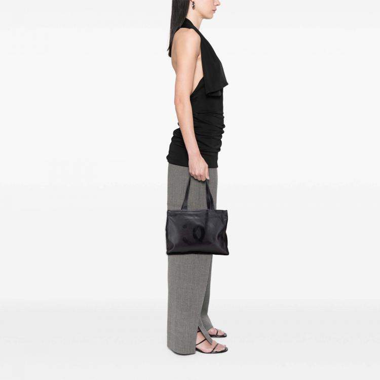 Pre Owned Chanel Black CC Lambskin Tote