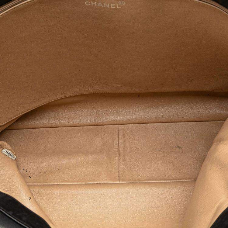 Pre Owned Chanel Black CC Lambskin Tote