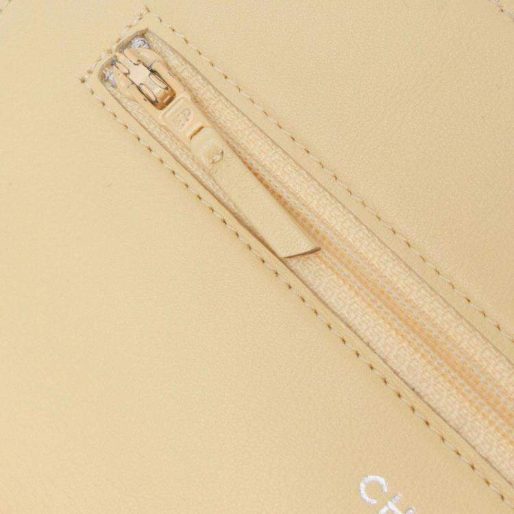 Pre Owned Chanel Yellow CC Patent Wallet On Chain