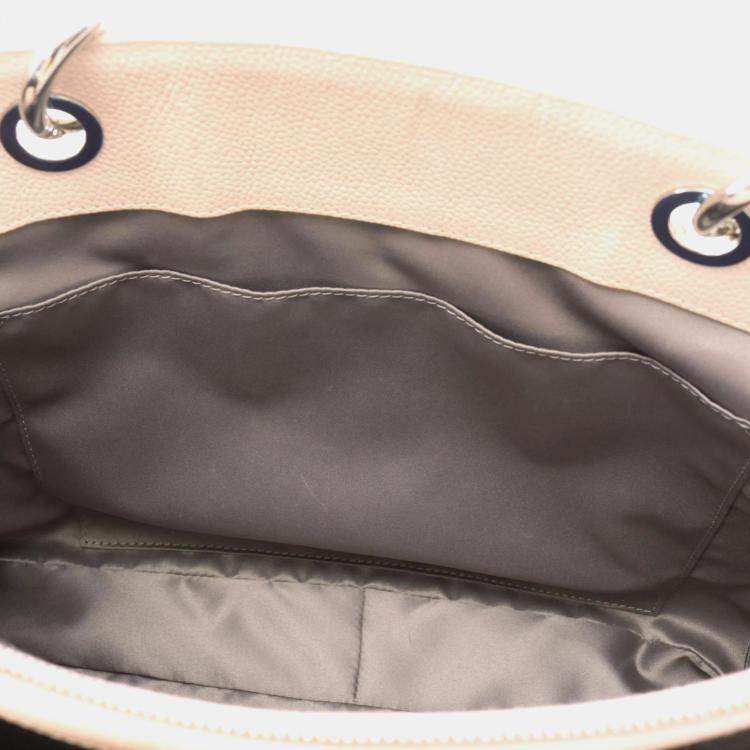 Pre Owned Chanel Grand Shopping Pink Leather Tote Bag