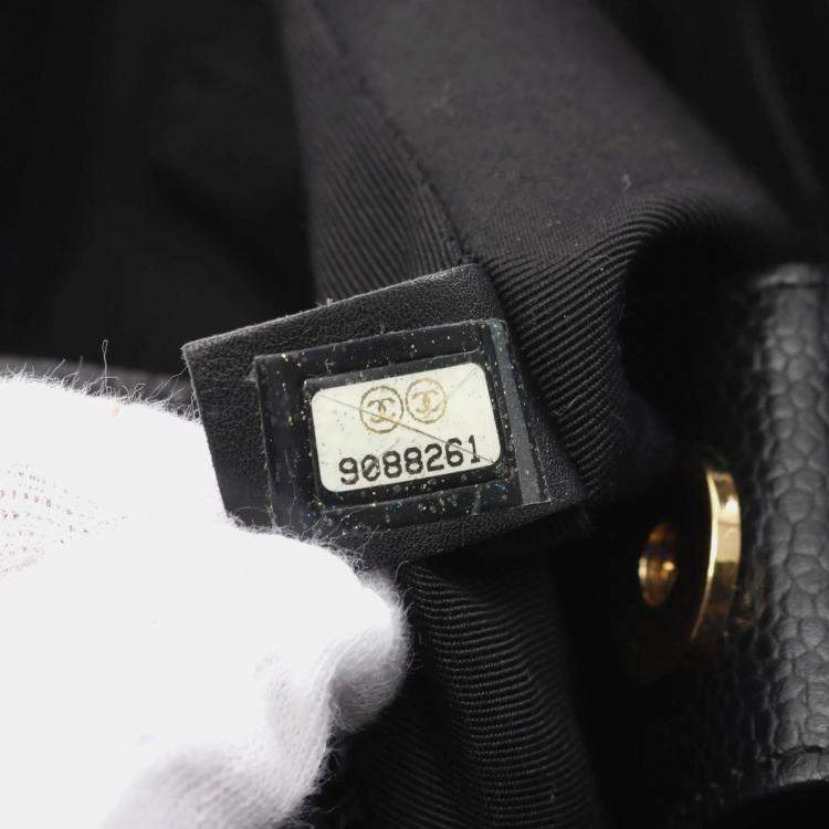 Pre Owned Chanel PST Black Leather Tote Bag