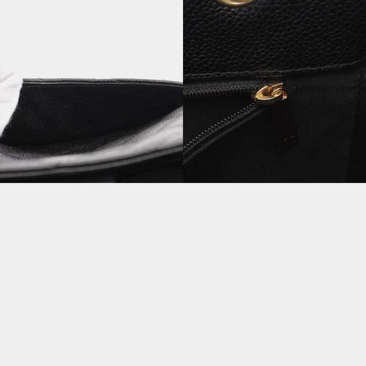 Pre Owned Chanel PST Black Leather Tote Bag