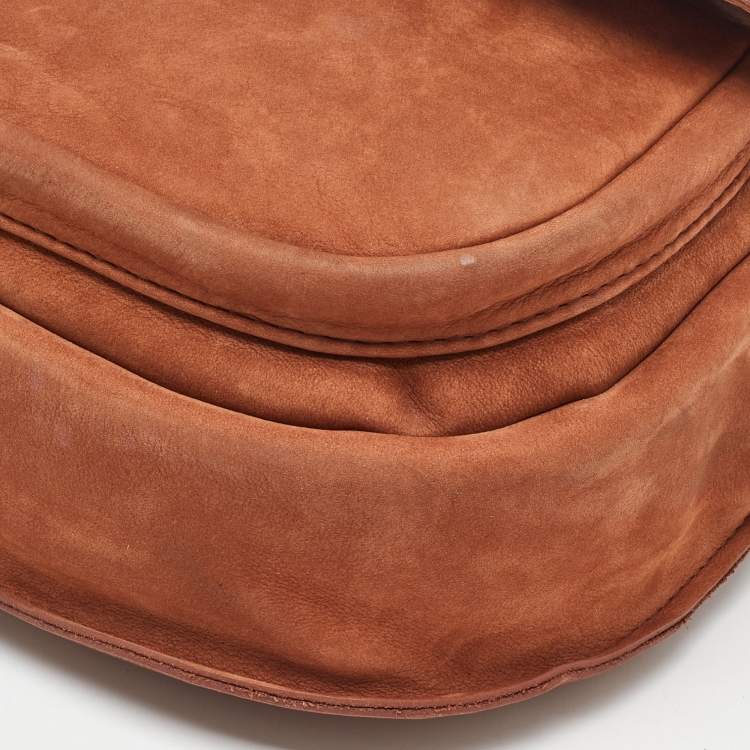 Pre Owned Chanel Brown Nubuck Leather Paris-Dubai Medallion Messenger Bag