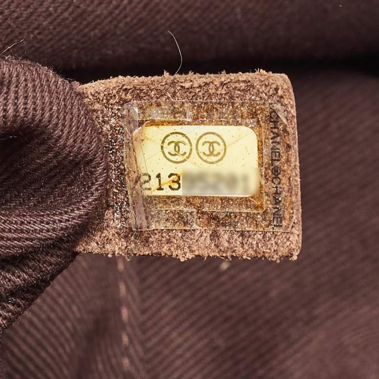 Pre Owned Chanel Brown Nubuck Leather Paris-Dubai Medallion Messenger Bag