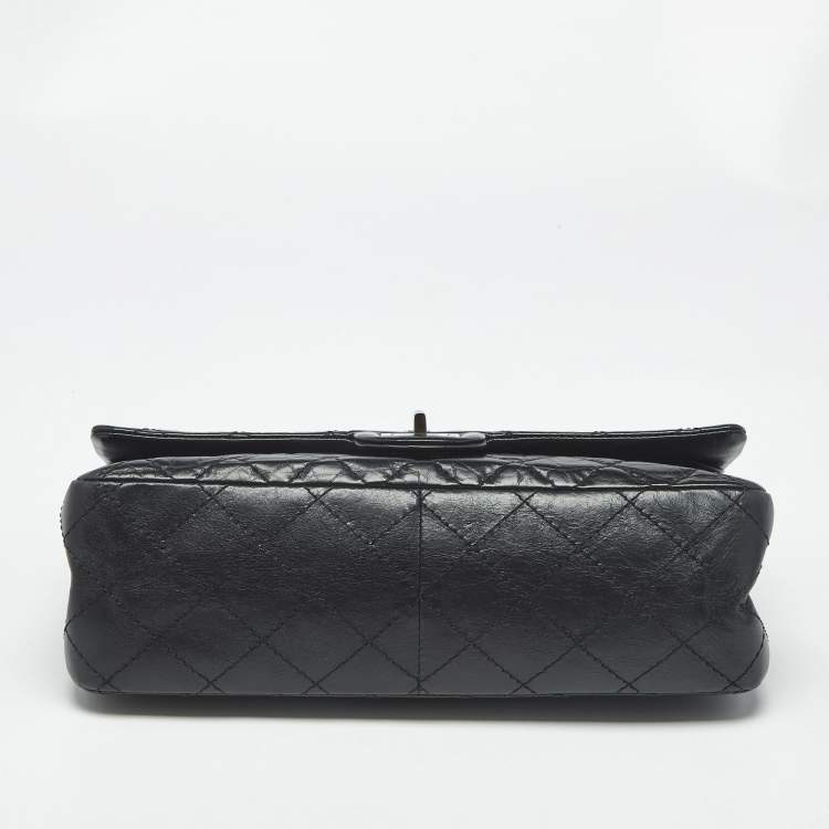 Pre Owned Chanel Black Quilted Aged Leather Classic 226 Reissue 2.55 Flap Bag