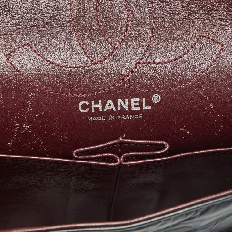 Pre Owned Chanel Black Quilted Aged Leather Classic 226 Reissue 2.55 Flap Bag