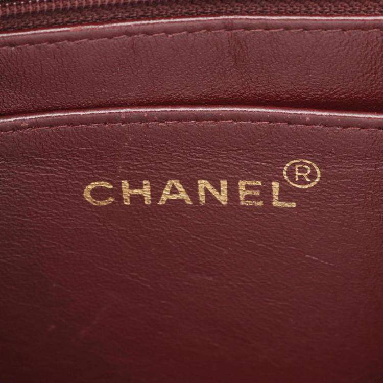 Pre Owned Chanel Deca Matelasse Black Lambskin Shoulder Bag