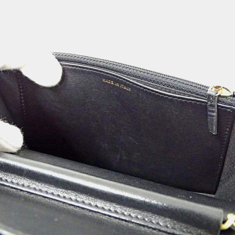 Pre Owned Chanel Black Lambskin Wallet on Chain 