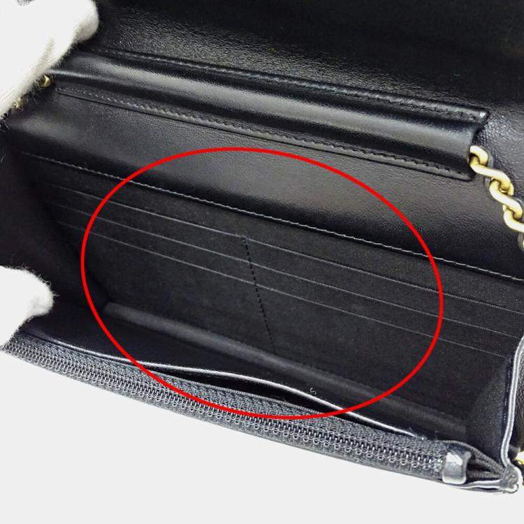 Pre Owned Chanel Black Lambskin Wallet on Chain 