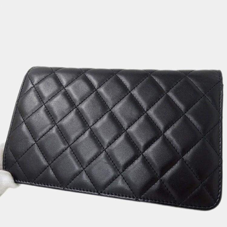 Pre Owned Chanel Black Lambskin Wallet on Chain 