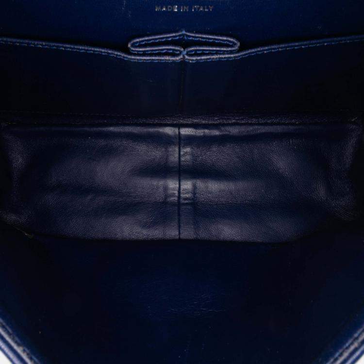 Pre Owned Chanel Blue Reissue 2.55 Patent Double Flap 226