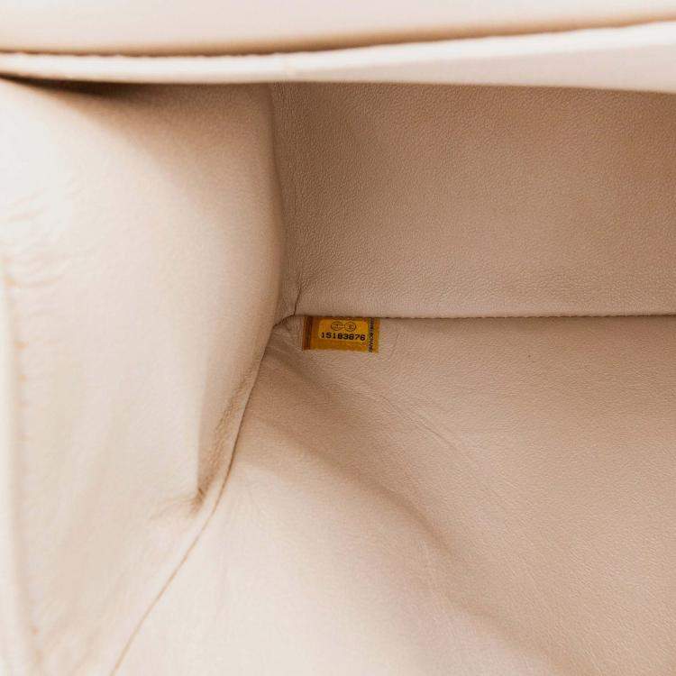 Pre Owned Chanel Classic Double Flap Jumbo Lambskin Shoulder Bag