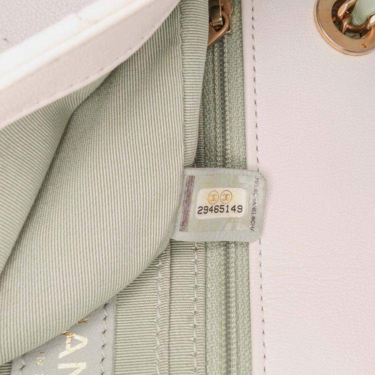 Pre Owned Chanel Single Flap Quilted Calfskin CC Shoulder Bag