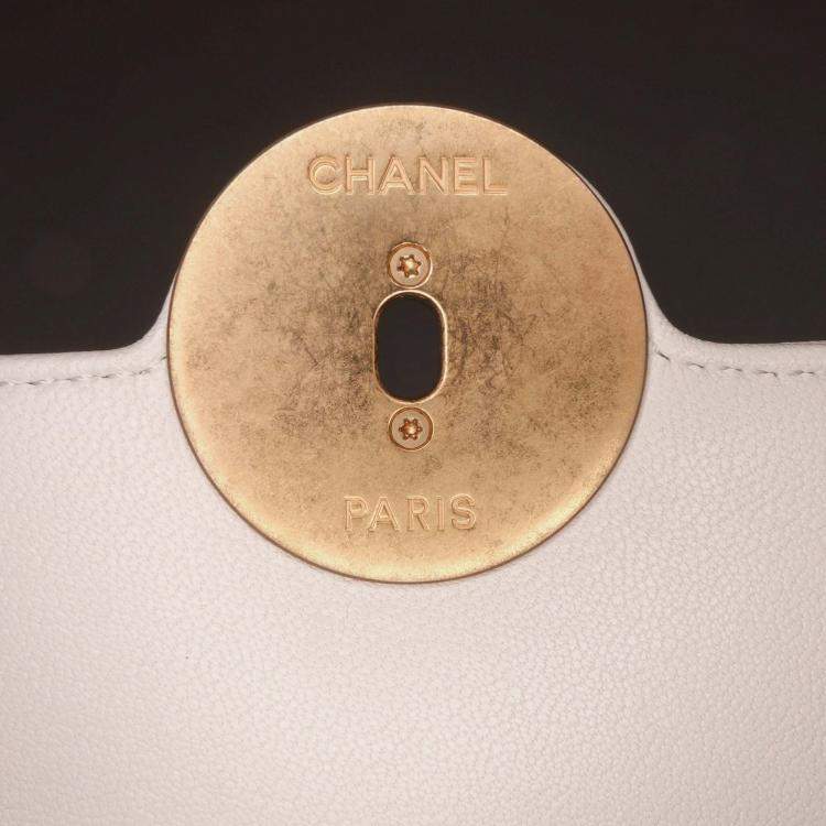 Pre Owned Chanel Single Flap Quilted Calfskin CC Shoulder Bag