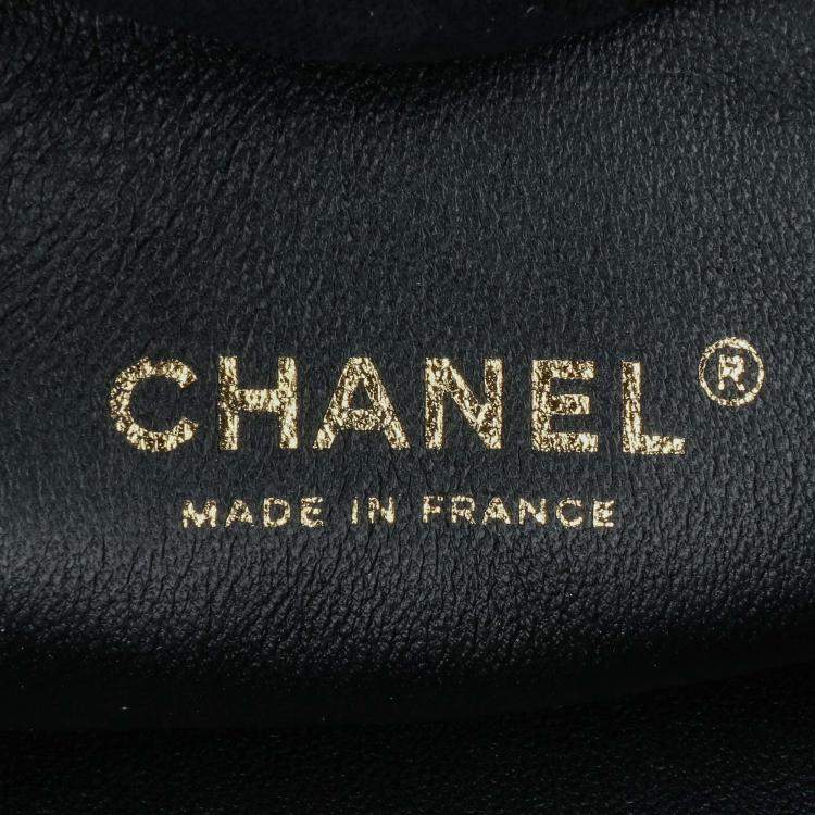 Pre Owned Chanel Box Top Handle Satchel Small Black Quilted Lambskin Metiers D'Art Bag