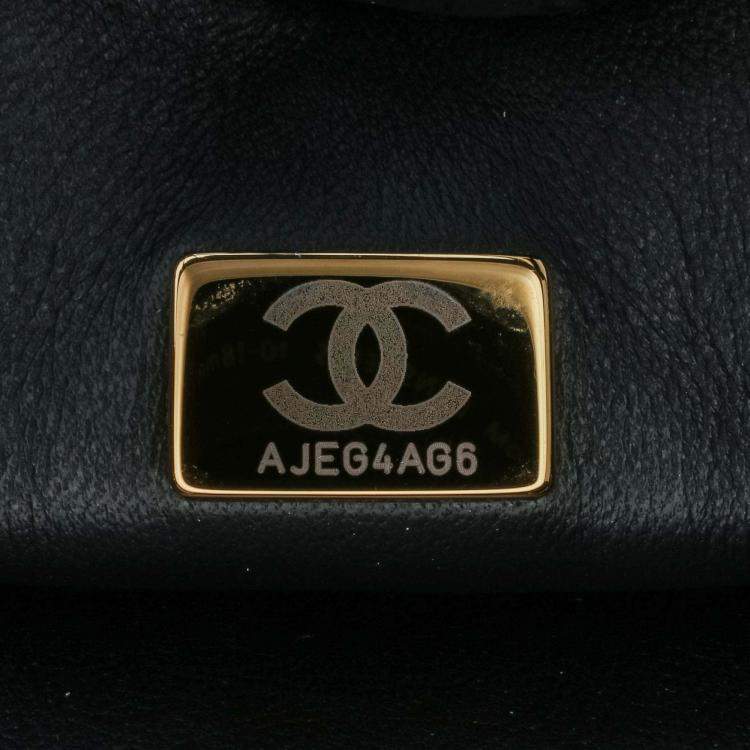 Pre Owned Chanel Box Top Handle Satchel Small Black Quilted Lambskin Metiers D'Art Bag