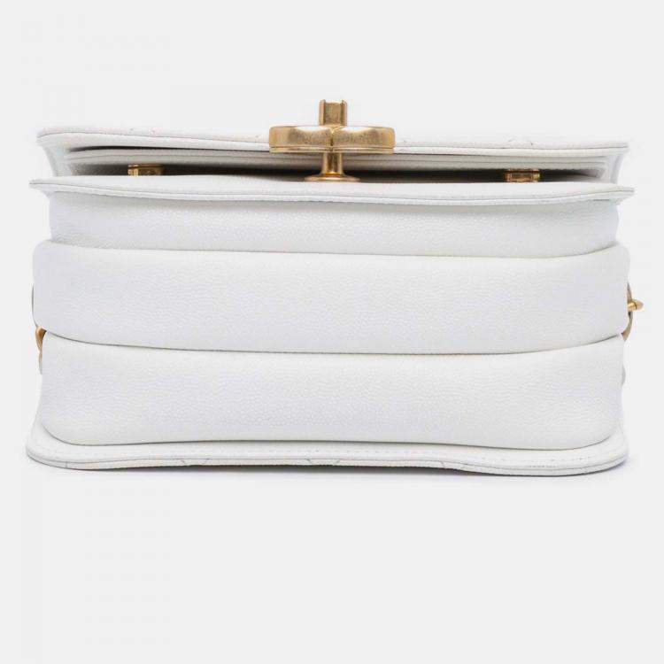 Pre Owned Chanel CC Flap Crossbody Quilted Caviar Bag