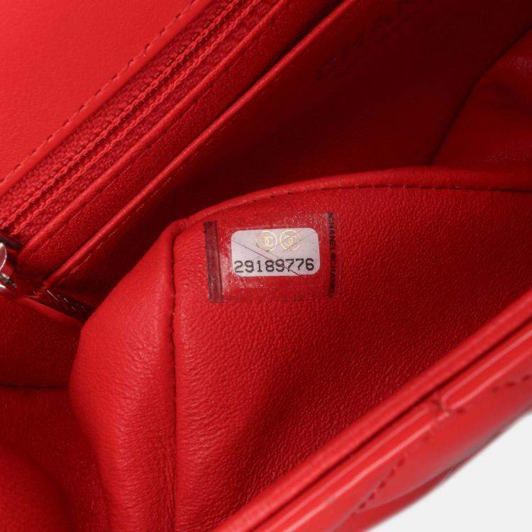 Pre Owned Chanel Single Flap Mini Rectangular Bicolor Patent Bag