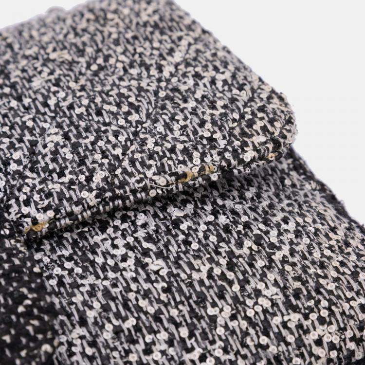 Pre Owned Chanel Elementary Chic Flap Tweed Sequin Bag