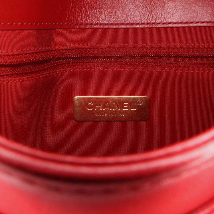 Pre Owned Chanel Chain Handle Flap Small Quilted Calfskin Caviar Bag