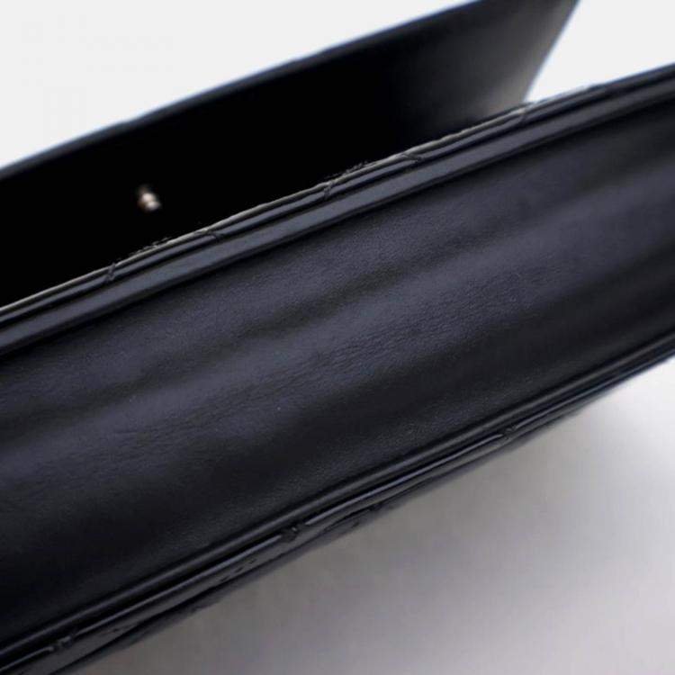 Pre Owned Chanel Classic Wallet On Chain Black Patent Leather Wallet On Chain 