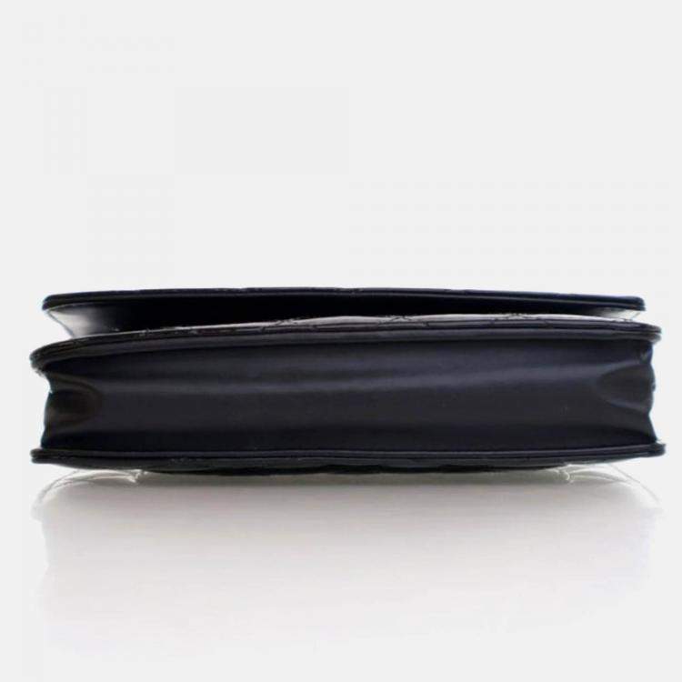 Pre Owned Chanel Classic Wallet On Chain Black Patent Leather Wallet On Chain 