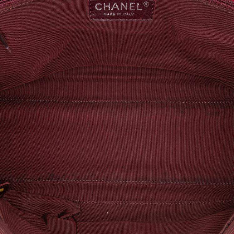 Pre Owned Chanel Red Medium Quilted Lambskin and Caviar Bi Coco Flap Bag