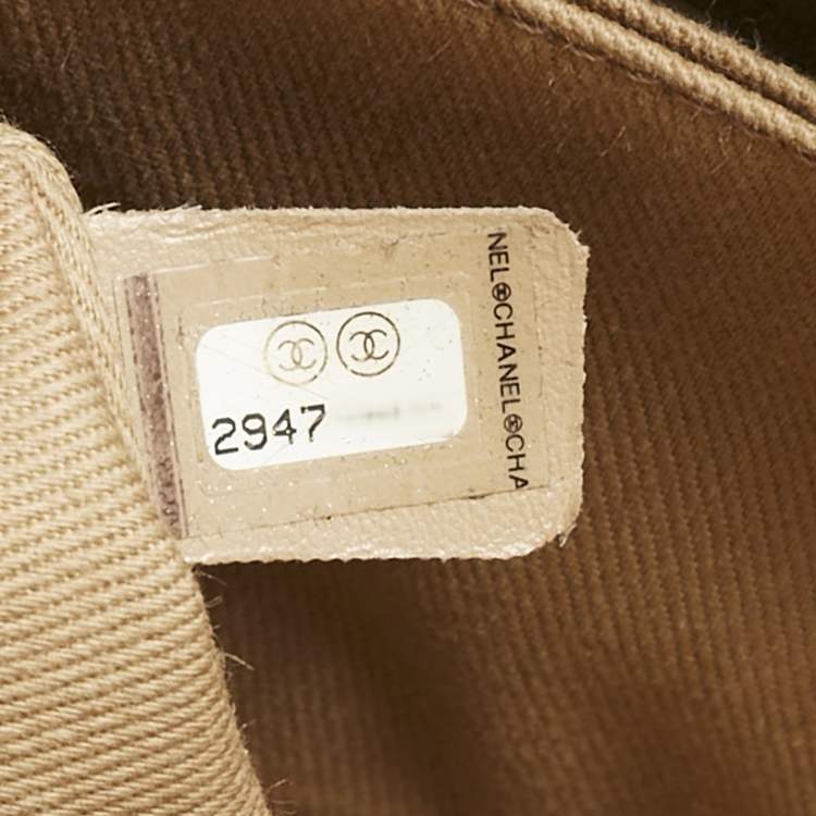 Pre Owned Chanel Beige/Brown Quilted Caviar Leather Mini Coco Top Handle Bag