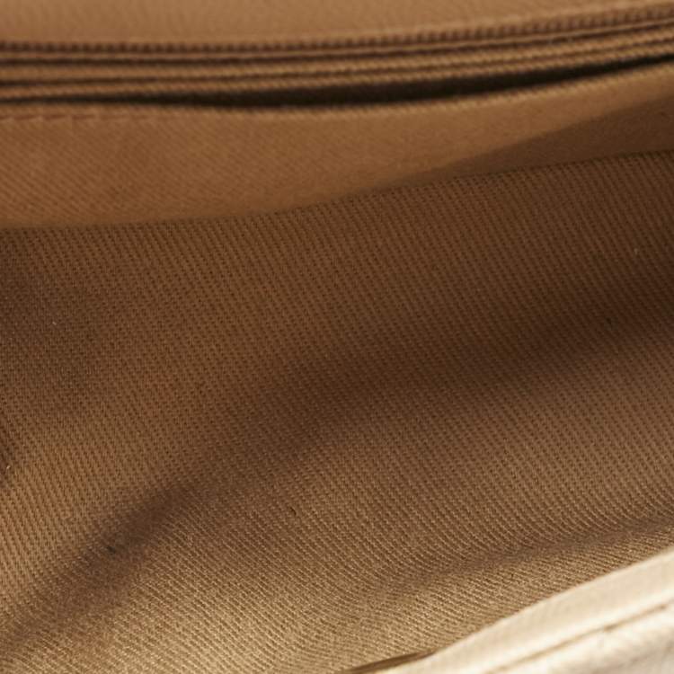 Pre Owned Chanel Beige/Brown Quilted Caviar Leather Mini Coco Top Handle Bag