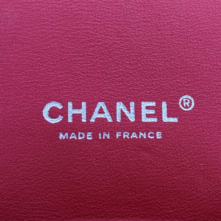 Pre Owned Chanel Orange Patent Leather Maxi Classic Double Flap Bag