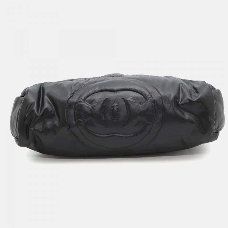 Pre Owned Chanel Coco Neige Black Nylon Shoulder Bag