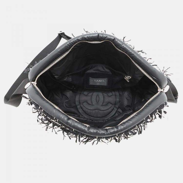 Pre Owned Chanel Coco Neige Black Nylon Shoulder Bag
