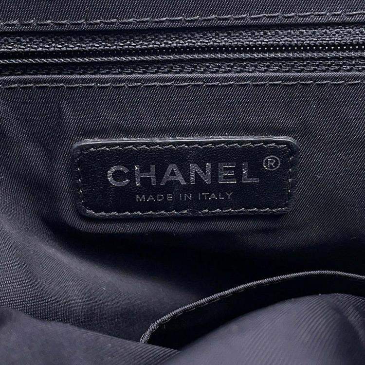 Pre Owned Chanel Airline White Multicolor Nylon Backpack