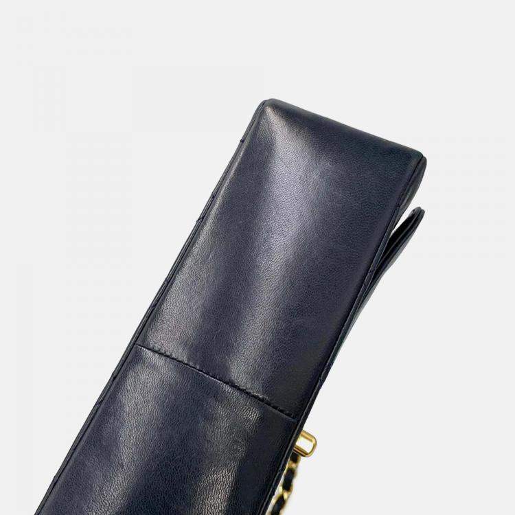Pre Owned Chanel Diana Navy Lambskin Chain Shoulder Bag