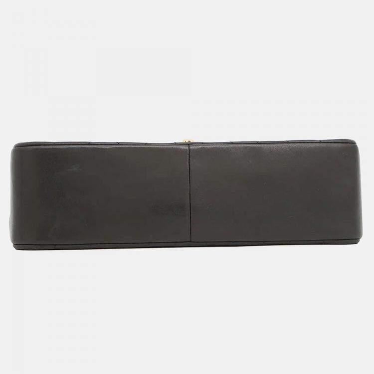 Pre Owned Chanel Diana Matelasse Black Lambskin Chain Shoulder Bag